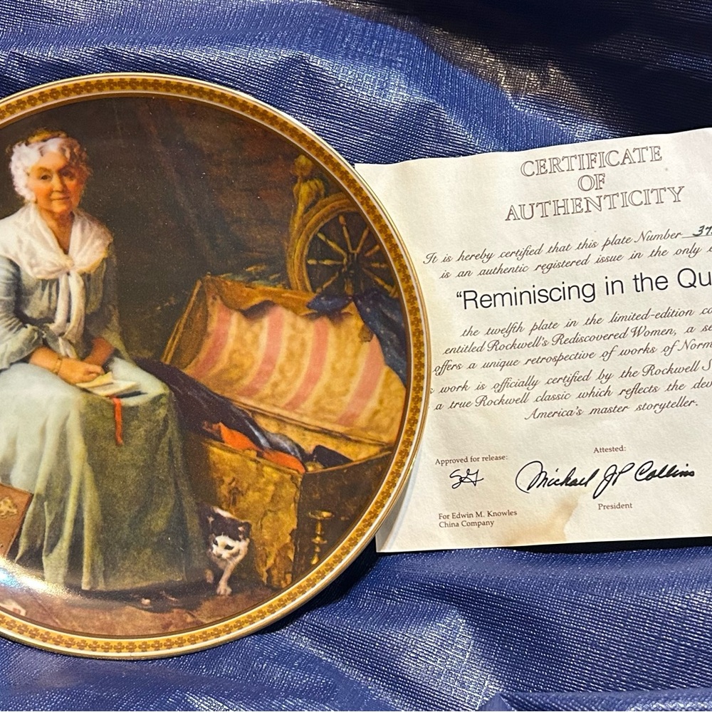 Rockwell Knowles Plate “Reminiscing in the quiet”